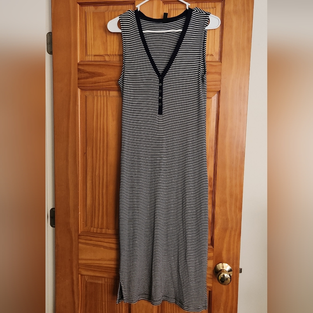 J. Crew Striped Henley Nautical Tank Dress